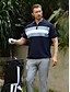 economico Cime-Per uomo POLO Nero Blu marino Manica corta Superiore Abbigliamento da golf Abbigliamento Abiti Abbigliamento