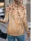 billige Blomster te-Dame T-Shirt Casual Print Regelmæssige Toppe Daglige Gul Pink Blå Forår Efterår