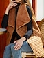 voordelige Blazers &amp; Kostuums-Dames Winterjas Buiten Straat Alledaagse kleding Herfst Winter Normaal jas Normale pasvorm Thermisch Warm Ademend Stijlvol Casual Jacks Mouwloos Effen Kleur Met zakken Zwart Bruin Lichtgrijs