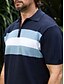 economico Cime-Per uomo POLO Nero Blu marino Manica corta Superiore Abbigliamento da golf Abbigliamento Abiti Abbigliamento