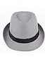 billige Fedora hat-Herre Kentucky Derby Hat Solhat Wild Rim Hat Høj hat Sort Gul polyester Mode Afslappet Gade Daglig Houndstooth Mønster Åndbart
