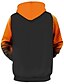 baratos Capuz com estampados gráficos-abóbora moda masculina conforto cor moletom com capuz estampa 3d moletom com capuz halloween laranja