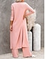 voordelige Loungekleding voor dames-dames loungewear sets 3 stuks pure kleur mode comfort straat dagelijks breiwerk ademend ronde hals lange mouw trui broek elastische taille herfst winter thuis outfits