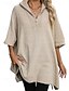 preiswerte Einfarbige Farben-Damen Pullover Brautkleider schlicht Feste Farbe Troyer Halber Reißverschluss Zip Halbe Ärmel Lange Oberteile Stricken Täglich Schwarz Beige Herbst Winter