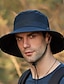 tanie Czapki męskie-Męskie Kapelusz bucket Kapelusz Dziki rondo kapelusz Czarny Wino Poliester Niejednolita całość Moda Codzienny Na zewnątrz Codzienny Wędkarstwo Kolorowy blok Filtr przeciwsłoneczny Oddychający
