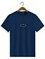 cheap Men&#039;s Graphic Tshirts-Men&#039;s Circle T shirt Tee Top 100% Cotton Short Sleeve Graphic Shirt White Navy Blue Blue Comfortable Tee Street Vacation Fashion Designer Clothing