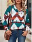 ieftine Magazin grafic Sweatshirts &amp; Hanorace-hanorac de damă hanorac casual geometric îmbrăcăminte zilnică cu gâtul turn cu mânecă lungă galben roz albastru verde toamnă iarnă
