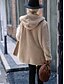baratos Jaquetas Sherpa-Mulheres Jaqueta sherpa Casaco de pelúcia Manter Quente Zíper Bolsos Moda Casual Tecido Trabalho Abertura Frontal Aberto para a Lateral Ajuste Largo Manga Longa agasalhos Preto Vermelho Cinzento