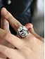 cheap Halloween Accessories-Men&#039;s Skull Rings with Red Gemstone Eyes and Intricate Carvings - Gothic Punk Jewelry for Halloween and Biker Style