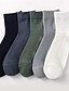 abordables chaussettes pour hommes-Homme 5 paires Paquets multiples Chaussettes Chaussettes de Course Chaussettes décontractées Noir Blanche Couleur Plein Sport &amp; Loisir du quotidien Vacances Basique Moyen Printemps Automne Mode