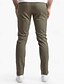 preiswerte Chinos-Herren Anzughosen Hose Hosen Chinesisch Chino Knopf Tasche Einfarbig Komfort Formal Party Arbeit Modisch Klassicher Stil Armeegrün Rauchgrau Mikro-elastisch