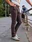 preiswerte Chinos-Herren Anzughosen Hose Hosen Chinesisch Chino Knopf Tasche Einfarbig Komfort Formal Party Arbeit Modisch Klassicher Stil Armeegrün Rauchgrau Mikro-elastisch