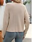billiga Solida färger-Dam Blus Ensfärgat Stylish Modern Långärmad Rund hals Vanliga toppar Arbete Ficka Svart Blå Grön Beige Vår Höst Vinter