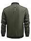 abordables Manteaux &amp; vestes-Homme Vest Bomber Veste de transition Sortir Avec Poches Toutes saisons Uni Occasionnel Col montant Régulier Noir Bleu Vert Véronèse Gris Veste