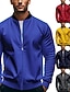 billige Casual jakker-Herre Letvægts jakke Varsity jakke Daglig Ferierejse Åndbart Patchwork Forår &amp; Vinter Farveblok Mode Klassisk Høj krave Normal Sort Gul Rød Navyblå Kongeblå Jakker