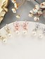 economico Orecchino da donna-eleganti orecchini pendenti di perle con motivo a foglia di cristallo - perfetti per matrimoni, feste e occasioni formali