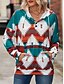 ieftine Magazin grafic Sweatshirts &amp; Hanorace-hanorac de damă hanorac casual geometric îmbrăcăminte zilnică cu gâtul turn cu mânecă lungă galben roz albastru verde toamnă iarnă