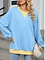economico Felpe e Sweatshirt Texturizzati-felpa donna girocollo manica lunga rosa vino blu arancione autunno inverno