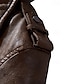 cheap Faux Leather Jackets-Men&#039;s Faux Leather Jacket Biker Jacket Red Leather Jacket Daily Vacation Windproof Warm Splice Fall &amp; Winter Plain Fashion Classic Hooded Regular Faux Leather Black Wine Khaki Dark Gray Coffee Jacket