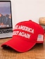 cheap Men&#039;s Hats-Men&#039;s Baseball Cap Trump Hat MAKE AMERICA GREAT AGAIN Sun Hat Black Red Cotton Embroidered Fashion Casual Street Daily Letter American US Flag Adjustable Sunscreen Breathable