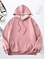 levne Jednoduché topy-dámská mikina mikina fleece plain street denní nošení kapsa ležérní comfrt mikina s kapucí dlouhý rukáv mikroelastický podzim zima podzim &amp;amp; zimní comfrt prodyšná měkká tkanina