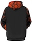 abordables hoodies graphiques-sweat-shirts à capuche couleur confort pour hommes citrouille impression 3D sweat à capuche orange à capuche