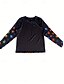 cheap Animals tee-Women's T shirt Crew Neck Long Sleeve Tunic Casual Print Regular Tops Daily Black Spring Fall