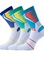 abordables chaussettes pour hommes-Homme 1 paire Chaussettes Chaussettes de Course Chaussettes décontractées Bleu Vert Couleur Bloc de couleur Sport &amp; Loisir du quotidien Vacances Basique Moyen Printemps Automne Mode Décontractées