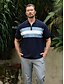economico Cime-Per uomo POLO Nero Blu marino Manica corta Superiore Abbigliamento da golf Abbigliamento Abiti Abbigliamento