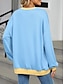 economico Felpe e Sweatshirt Texturizzati-felpa donna girocollo manica lunga rosa vino blu arancione autunno inverno