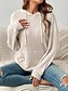 abordables Sweatshirts et Hoodies Texturés-sweat à capuche femme uni col ras du cou manches longues noir vert beige gris automne hiver