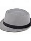 billige Fedora hat-Herre Kentucky Derby Hat Solhat Wild Rim Hat Høj hat Sort Gul polyester Mode Afslappet Gade Daglig Houndstooth Mønster Åndbart
