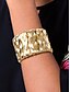 abordables Bracelet pour femme-Bracelet manchette tissé en alliage d&#039;or élégant pour femme - bijoux tendance pour fêtes et occasions spéciales