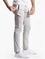preiswerte Chinos-Herren Anzughosen Hose Hosen Chinesisch Chino Knopf Tasche Einfarbig Komfort Formal Party Arbeit Modisch Klassicher Stil Armeegrün Rauchgrau Mikro-elastisch