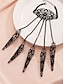 cheap Halloween Accessories-Women&#039;s Gothic Black Lace Finger Armor with Chains, Intricate Halloween Costume Jewelry for Cosplay and Special Occasions