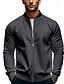 billige Casual jakker-Herre Letvægts jakke Varsity jakke Daglig Ferierejse Åndbart Patchwork Forår &amp; Vinter Farveblok Mode Klassisk Høj krave Normal Sort Gul Rød Navyblå Kongeblå Jakker