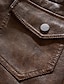 cheap Faux Leather Jackets-Men&#039;s Faux Leather Jacket Biker Jacket Red Leather Jacket Daily Vacation Windproof Warm Splice Fall &amp; Winter Plain Fashion Classic Hooded Regular Faux Leather Black Wine Khaki Dark Gray Coffee Jacket