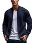 billige Casual jakker-Herre Letvægts jakke Varsity jakke Daglig Ferierejse Åndbart Patchwork Forår &amp; Vinter Farveblok Mode Klassisk Høj krave Normal Sort Gul Rød Navyblå Kongeblå Jakker
