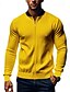 billige Casual jakker-Herre Letvægts jakke Varsity jakke Daglig Ferierejse Åndbart Patchwork Forår &amp; Vinter Farveblok Mode Klassisk Høj krave Normal Sort Gul Rød Navyblå Kongeblå Jakker