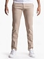 preiswerte Chinos-Herren Anzughosen Hose Hosen Chinesisch Chino Knopf Tasche Einfarbig Komfort Formal Party Arbeit Modisch Klassicher Stil Armeegrün Rauchgrau Mikro-elastisch