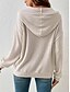 abordables Sweatshirts et Hoodies Texturés-sweat à capuche femme uni col ras du cou manches longues noir vert beige gris automne hiver