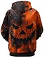 abordables Sudaderas gráficas con capucha-Calabaza Hombre Moda Impresión 3D Sudadera Halloween Sudaderas Naranja Con Capucha Bolsillo Impresión 3D Otoño Invierno Diseñador Sudadera con capucha