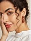 abordables Pendiente de mujer-Pendientes colgantes de resina y aleación para mujer con cuentas rojas y detalles dorados, joyas elegantes para ocasiones especiales y uso diario.