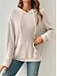 abordables Sweatshirts et Hoodies Texturés-sweat à capuche femme uni col ras du cou manches longues noir vert beige gris automne hiver