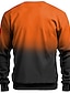 billige Hættetrøjer med tryk-Græskar Grimasse Herre Mode 3D-udskrivning Sweatshirt Fest Halloween Hættetrøjer Sort Orange Langærmet Rund hals 3D-udskrivning Efterår Vinter Designer Hættetrøje