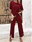 abordables Ropa para estar en casa para mujeres-Conjuntos de mujer, camiseta de manga corta con cuello redondo, camiseta y pantalón, de viscosa, transpirables, informales, cómodos, para uso diario, para verano y primavera, para el hogar