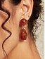 abordables Pendiente de mujer-Pendientes colgantes de resina y aleación para mujer con cuentas rojas y detalles dorados, joyas elegantes para ocasiones especiales y uso diario.