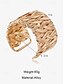 abordables Bracelet pour femme-Bracelet manchette tissé en alliage d&#039;or élégant pour femme - bijoux tendance pour fêtes et occasions spéciales