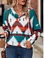 ieftine Magazin grafic Sweatshirts &amp; Hanorace-hanorac de damă hanorac casual geometric îmbrăcăminte zilnică cu gâtul turn cu mânecă lungă galben roz albastru verde toamnă iarnă