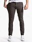 preiswerte Chinos-Herren Anzughosen Hose Hosen Chinesisch Chino Knopf Tasche Einfarbig Komfort Formal Party Arbeit Modisch Klassicher Stil Armeegrün Rauchgrau Mikro-elastisch
